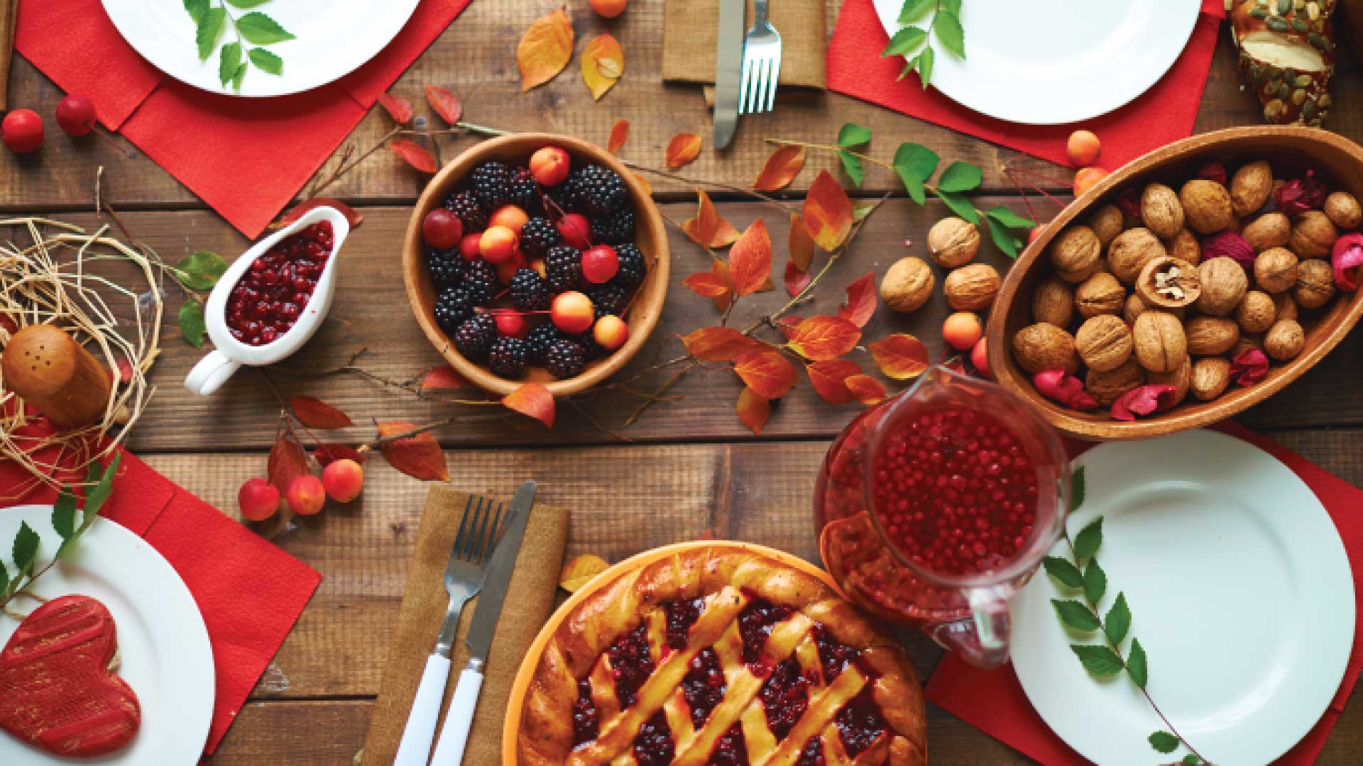 food spread on a table