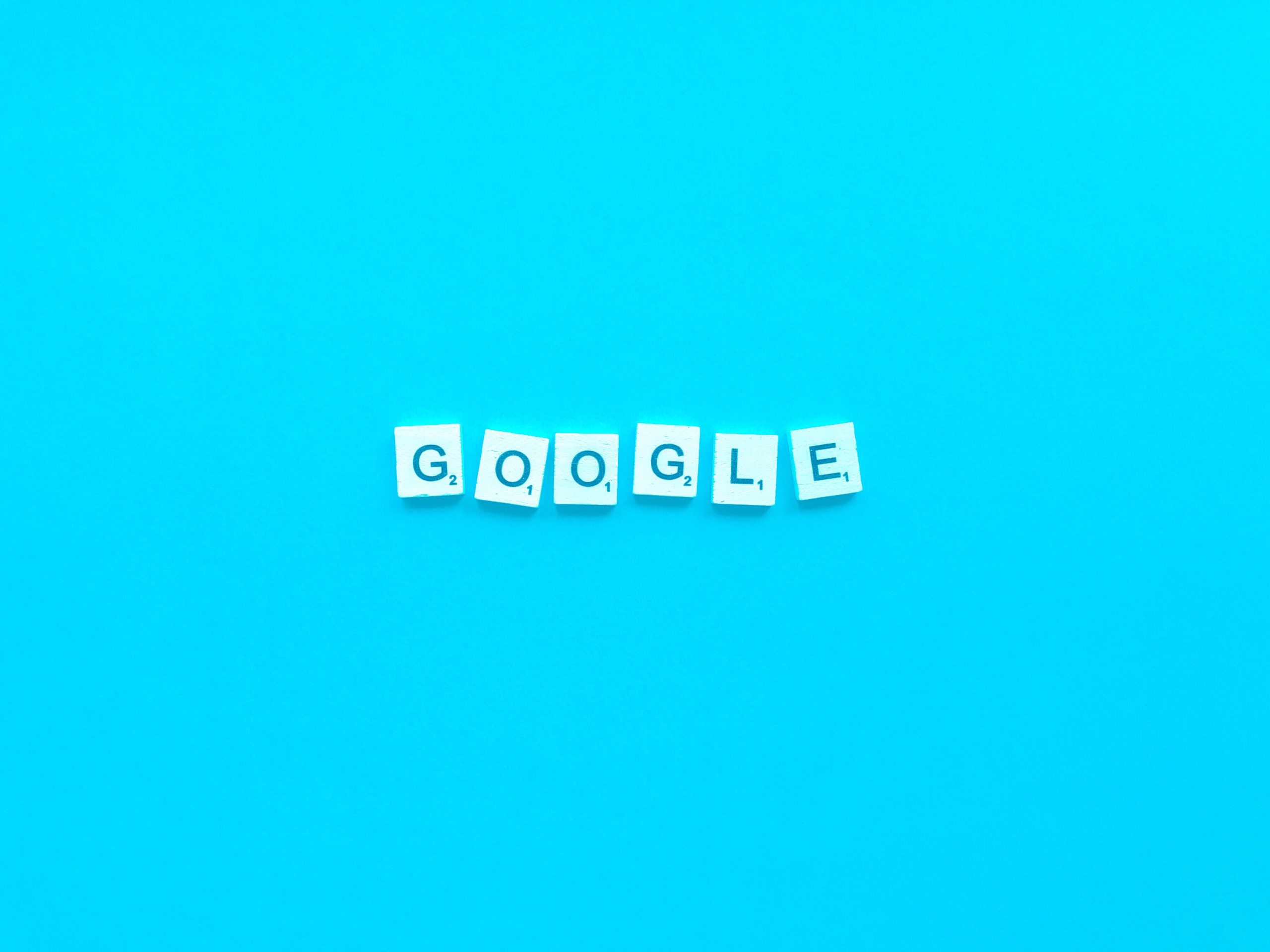 tiles spelling out google