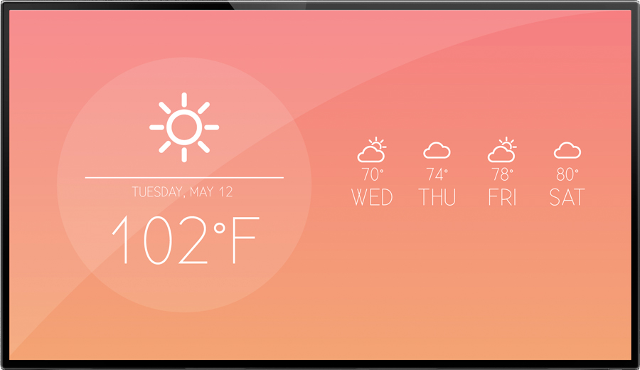 weather app display