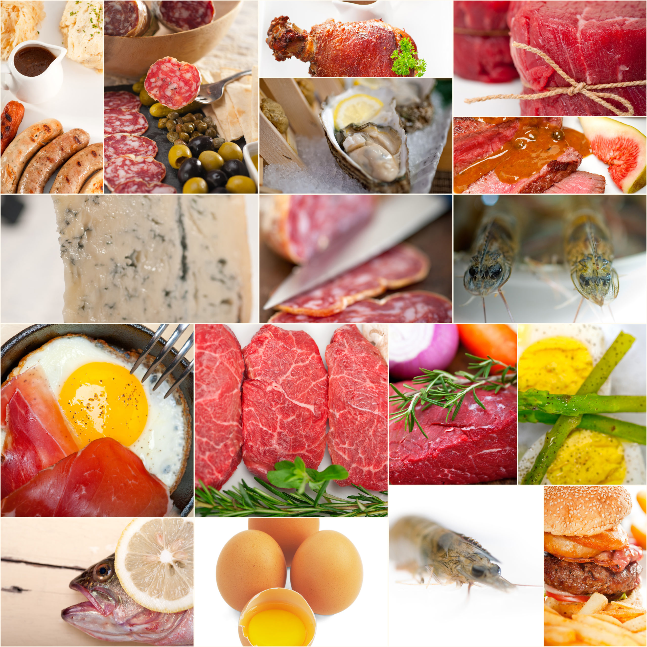 collage of different foods