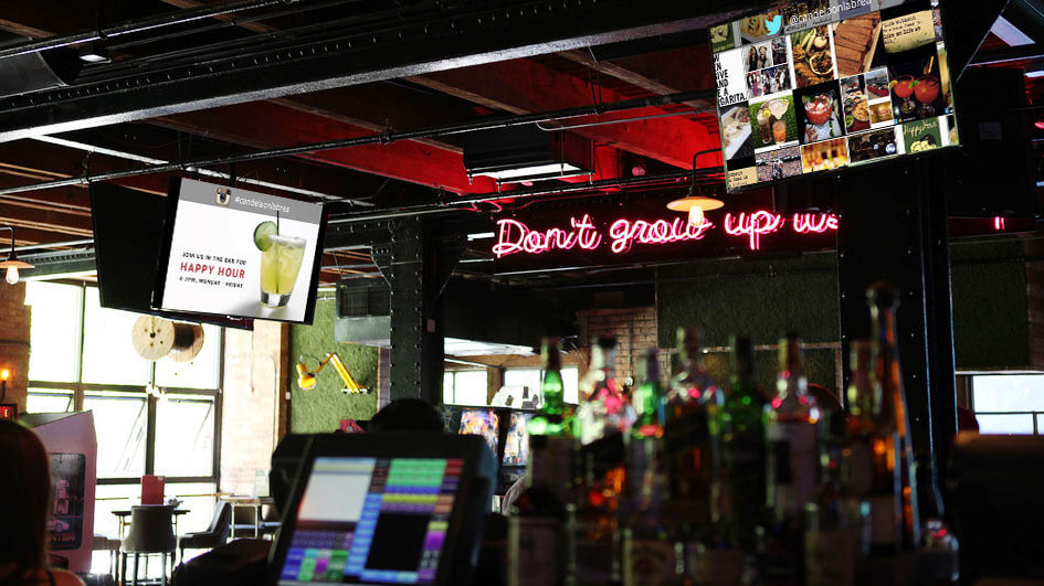 interior dim light modern bar