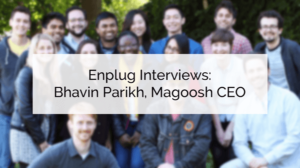 group of coworkers with overlaying headline "enplug interviews"