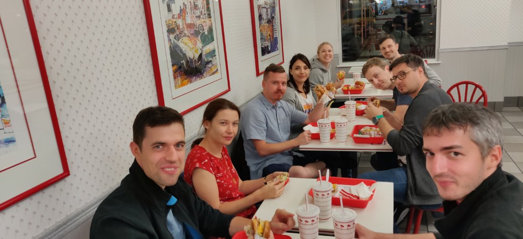 European team enjoys In-N-out burgers