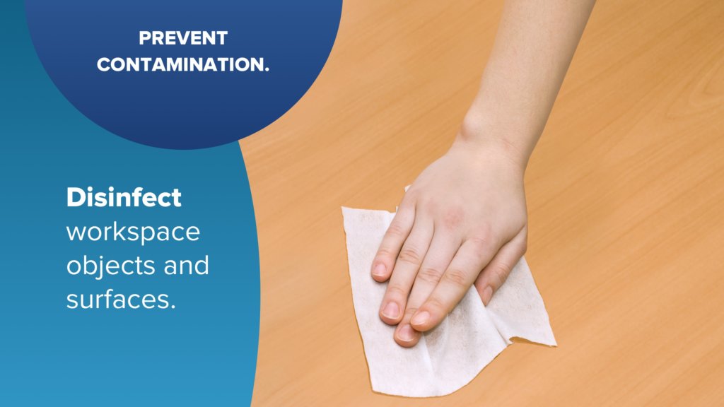 Disinfect surfaces coronavirus poster template