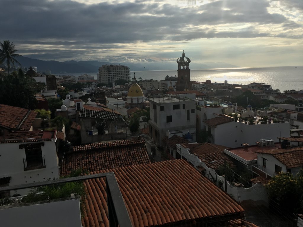 View church in Puerto Vallarta from Faro de la Calle Matamoros lighthouse
tower 