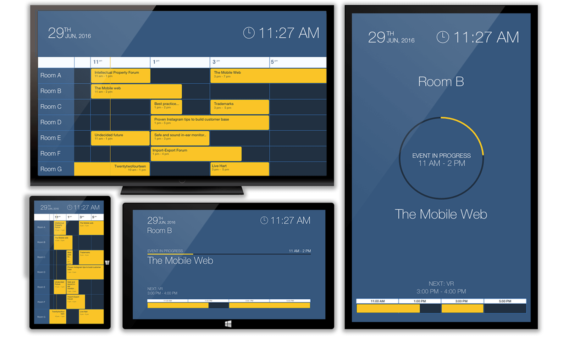 Google Calendar - Digital Signage Content Examples