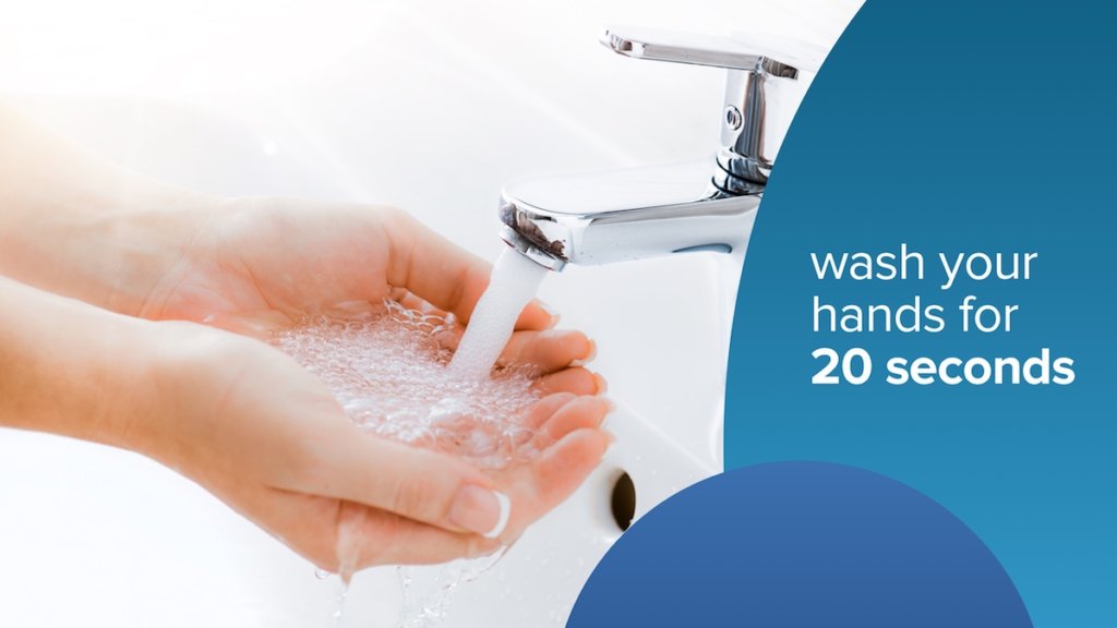 Hand washing during COVID-19 digital signage template