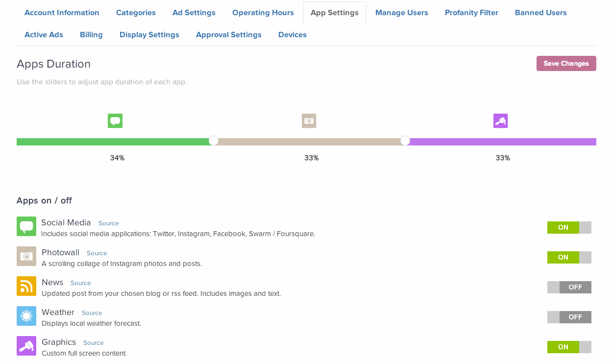 app management feature