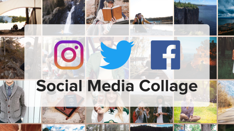 social media collage