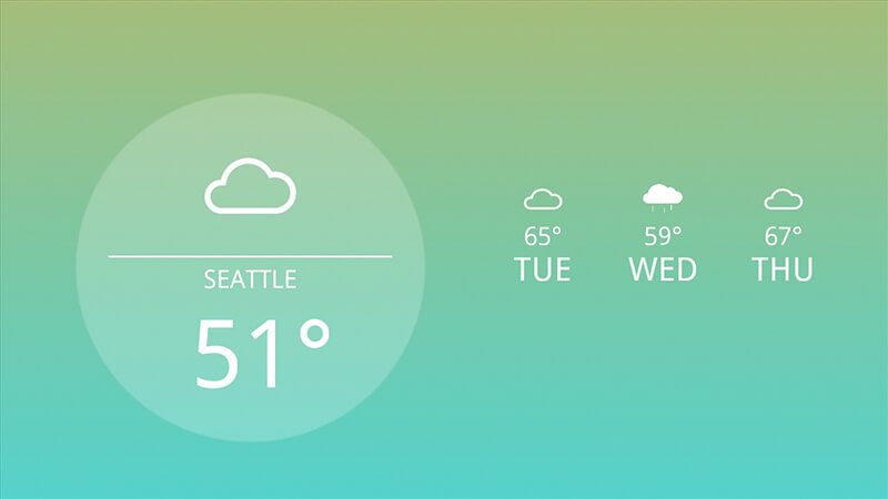 Enplug's Weather App for digital signage