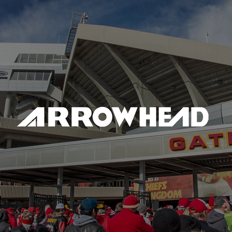photo of arrowhead stadium with logo