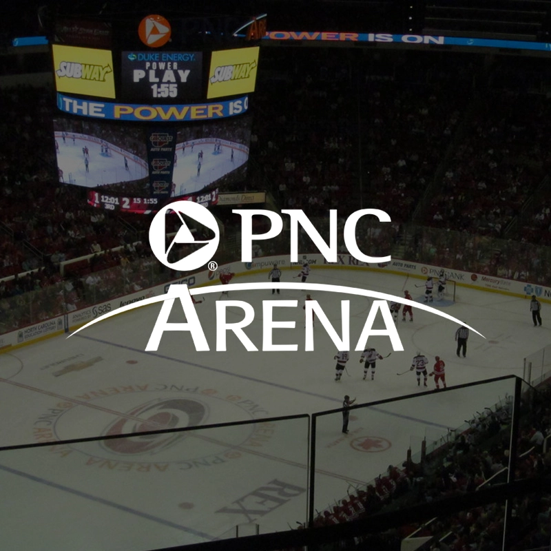 photo of pnc arena with logo