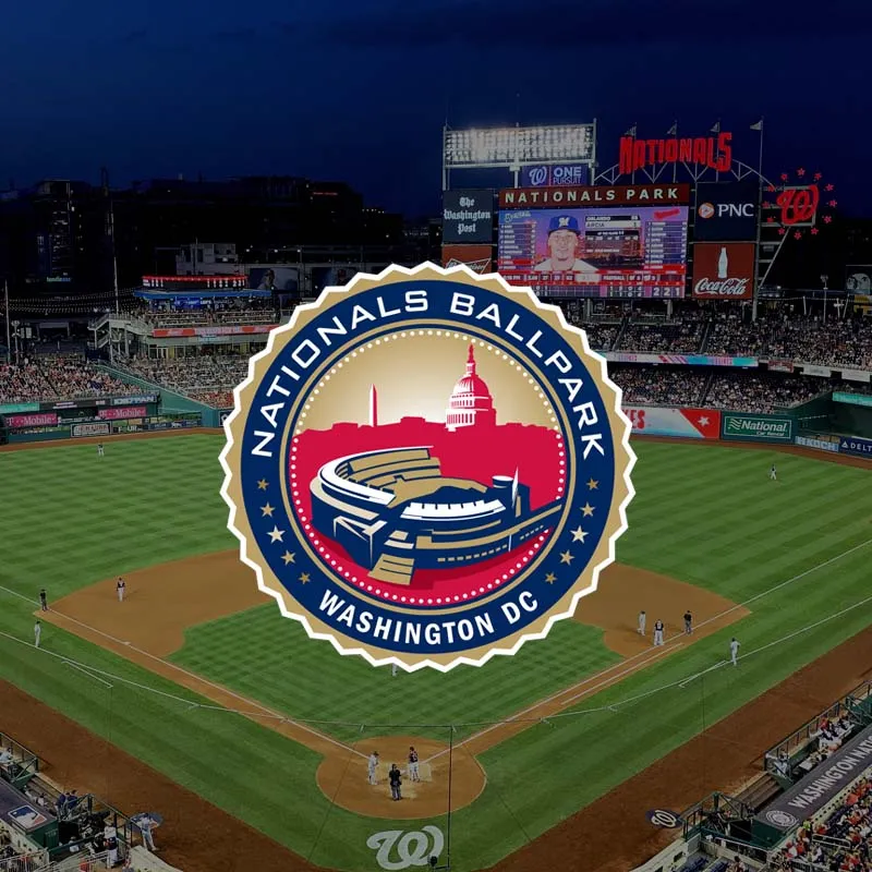 photo of nationals ballpark with logo