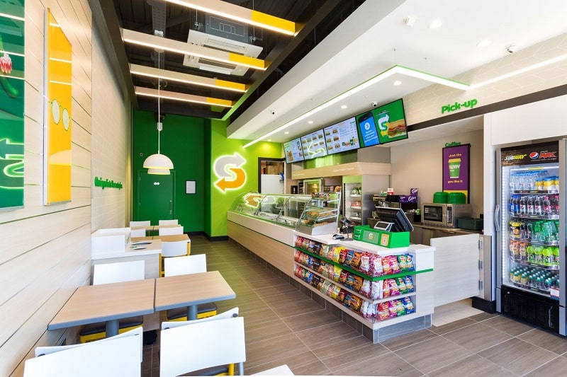 interior Subway store