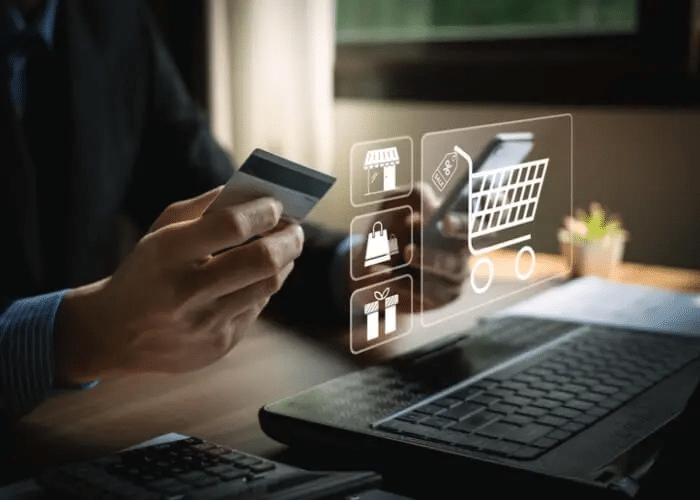 A customer doing some online shopping