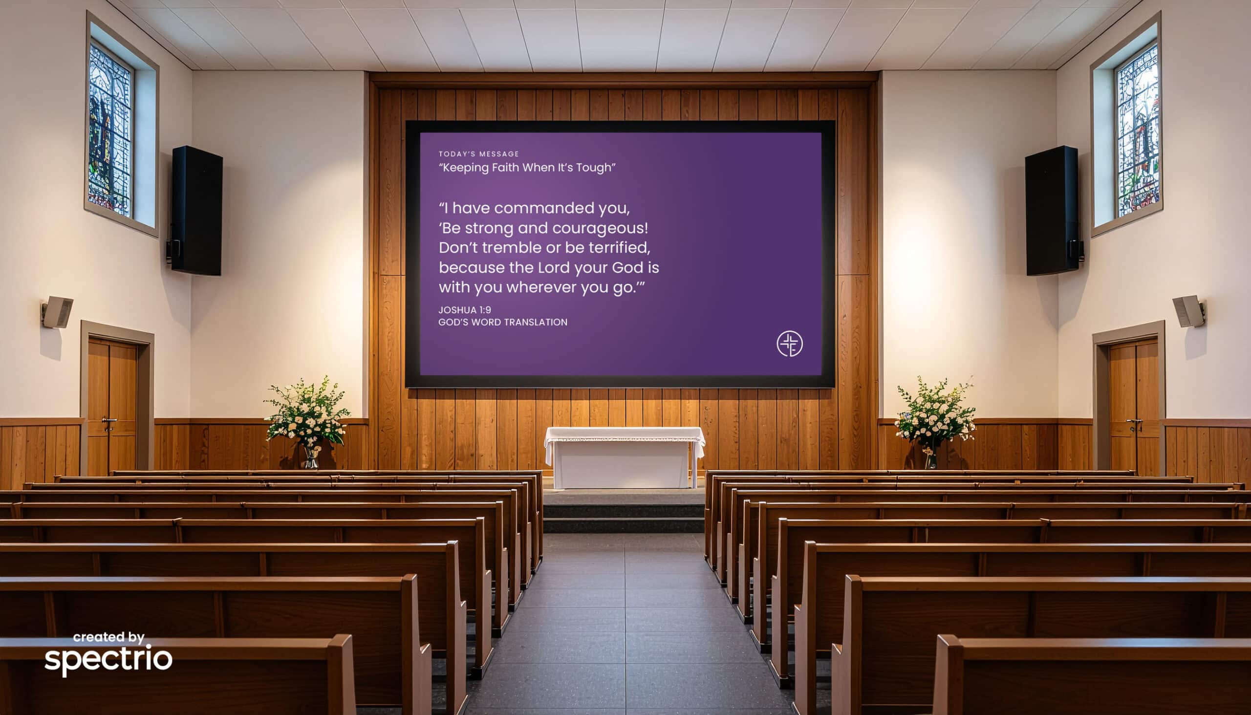 screen in church