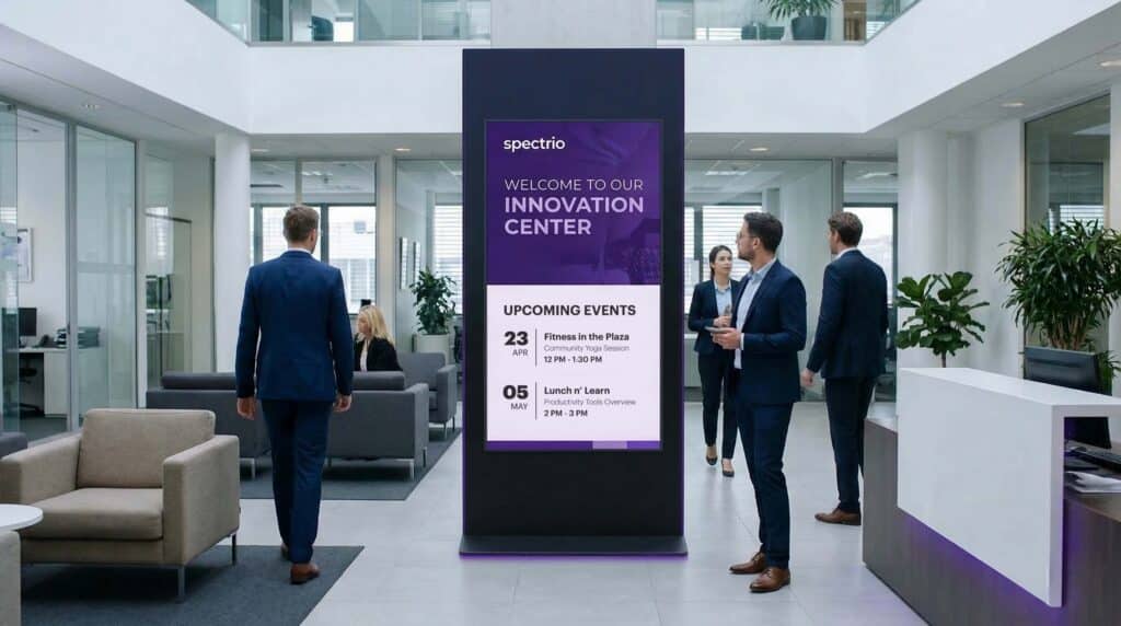 Interior of a business with spectrio kiosk